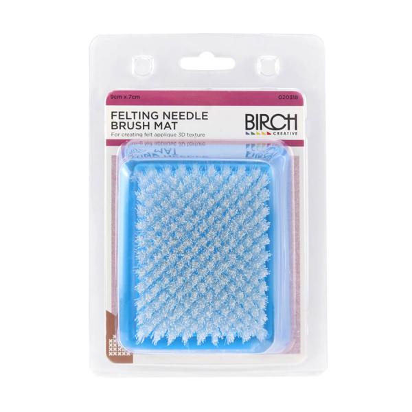BIRCH FELTING NEEDLE BRUSH MAT 9CM X 7CM