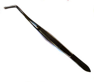 Stainless Steel Bent Nose Tweezers