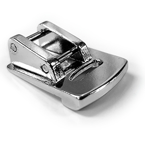 Closeup of the Janome 7mm Gathering Foot