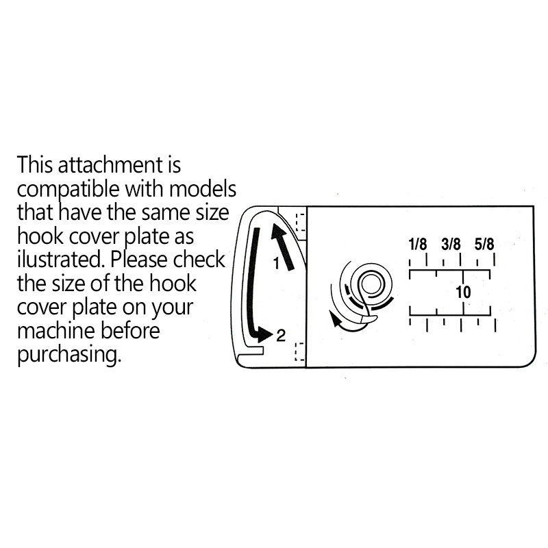 Style of Needle Plates that the Circular Sewing Attachment works with