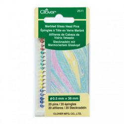 CLOVER MARBLED GLASS HEAD PINS 2511