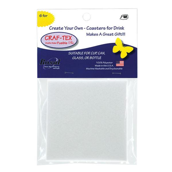 COASTERS SQUARE CRAF-TEX 6 PACK