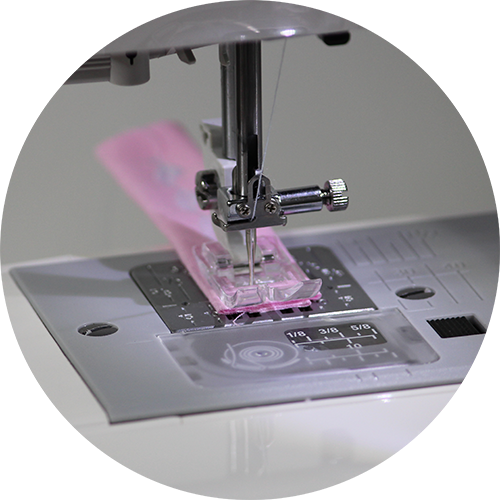 Closeup of the Janome DC2050 sewing