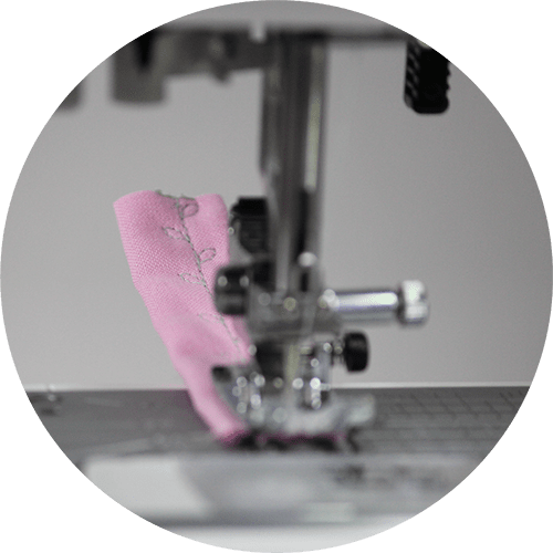 Closeup of the DC6050 Stitching
