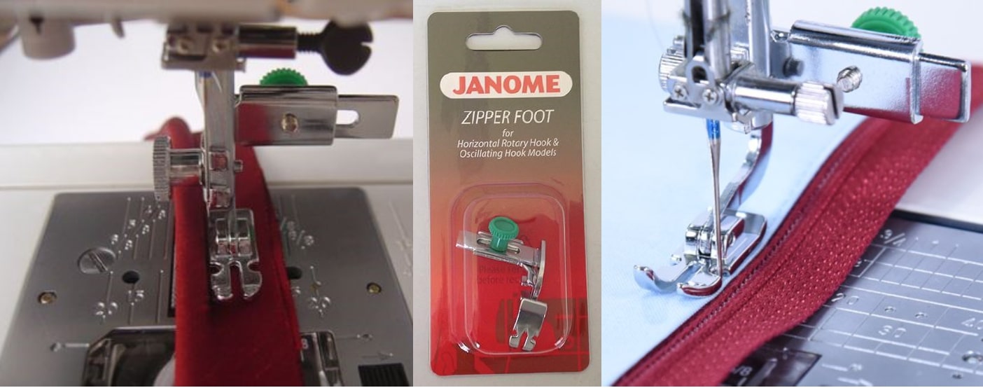 Janome Adjustable Zipper Foot is in the Spotlight with the Janome Accessory of the Month