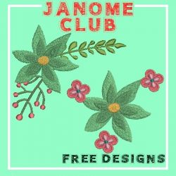 Janome Club - Country Flowers Free Floral Embroidery Designs