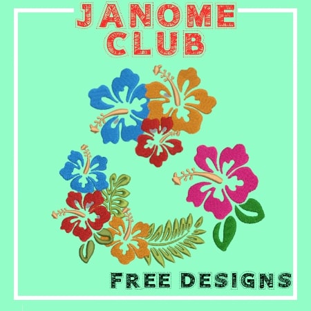 Janome Club - Free Summer Hibiscus Embroidery Designs