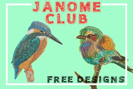 Janome Club - May 2021 - Free Birds Embroidery Designs