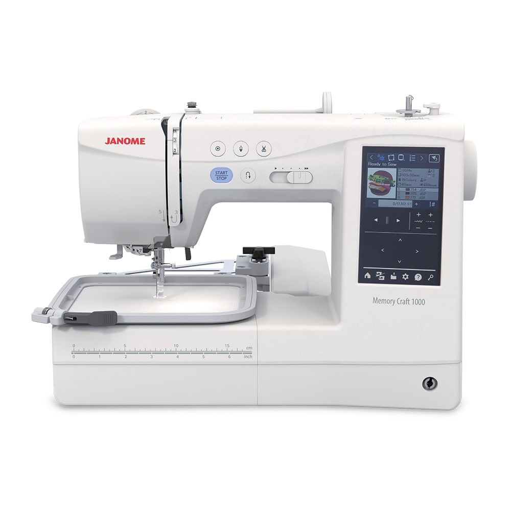 Janome MC1000 Sewing & Embroidery Machine in Embroidery Mode