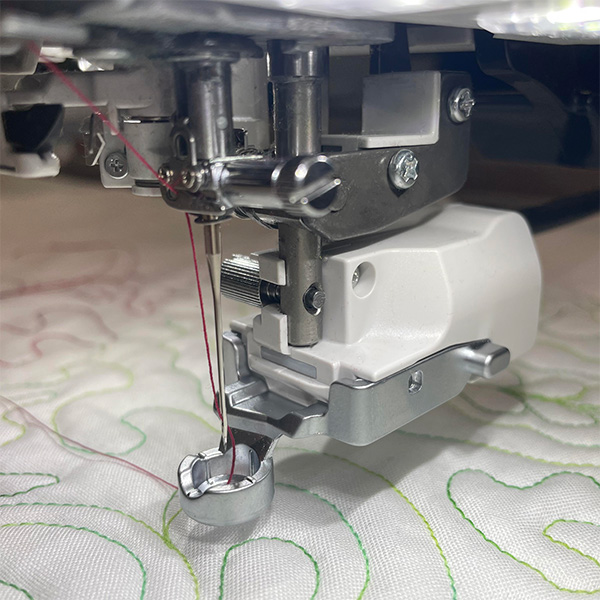 Janome MC9480 with the ASR Ruler Foot Attached
