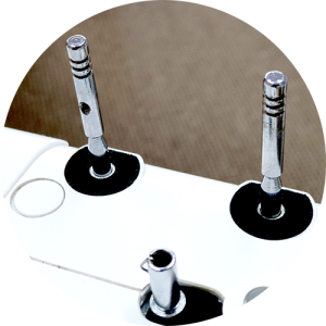 Spool Pins in the down position